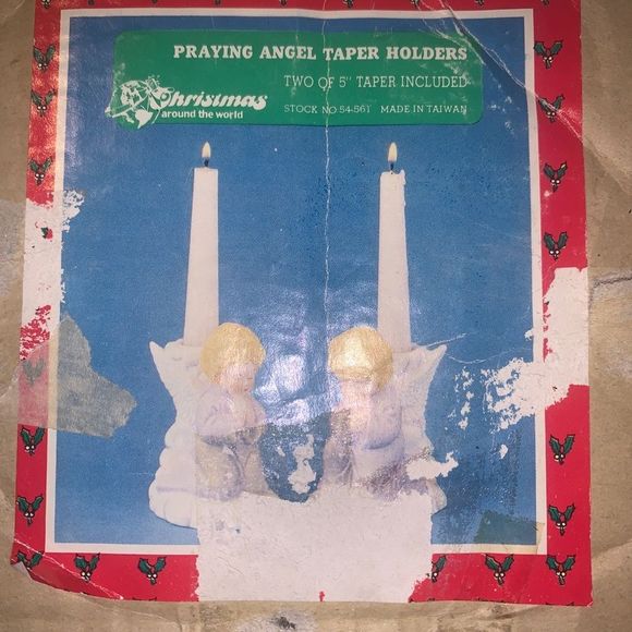 praying angels taper candle holders - Picture 6 of 6